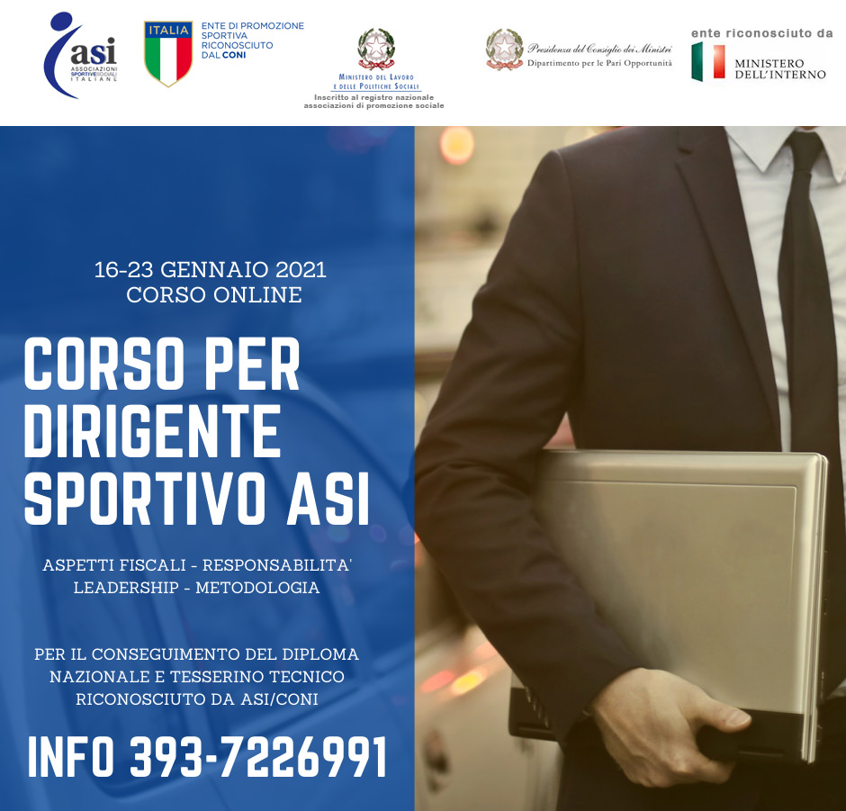 ASIMarche – Corso per Dirigente Sportivo – promosso il Dott. Filippo Peroni