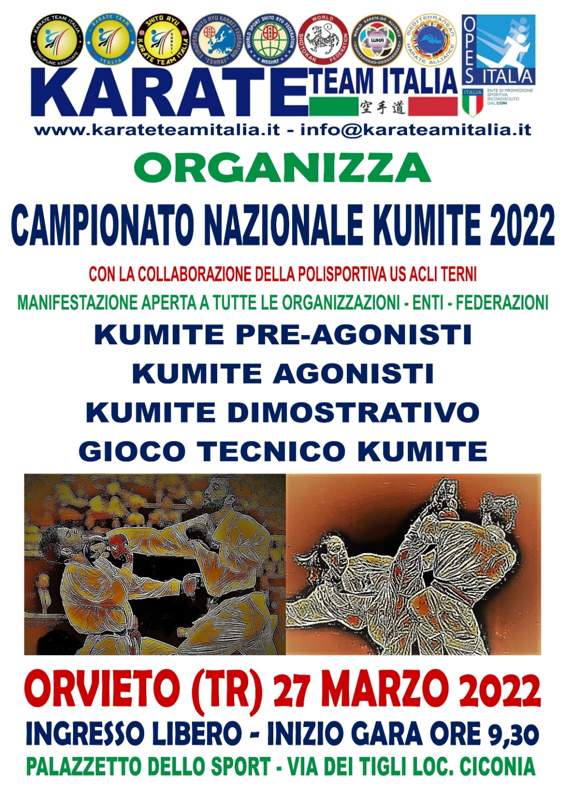 Campionato Nazionale di Kumite 2022- – 27/03/2022.