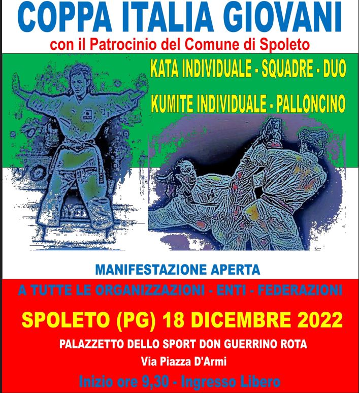 Coppa Italia karate giovani – Spoleto 18/12/2022.