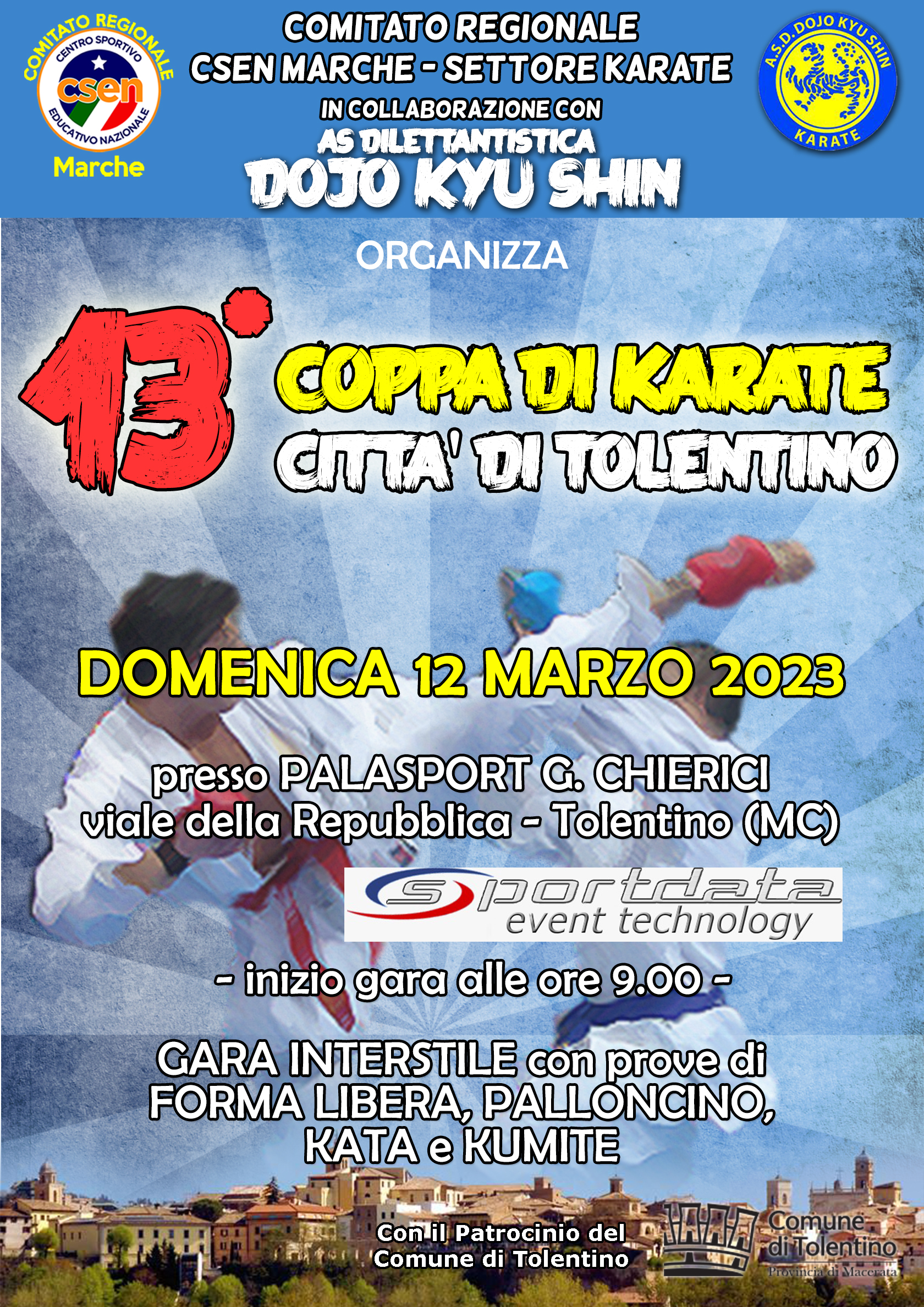 C.R.Csen Karate Marche: 13^ Coppa di karate città di Tolentino-12/03/2023.