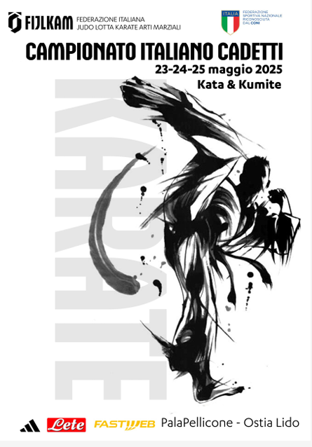 Fijlkam: Campionato Italiano Cadetti kata-kumite  masch./femm. Ostia Lido 23/24/25 maggio 2025